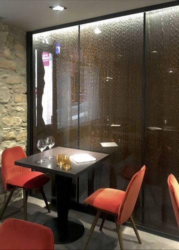 Panel decorativo de pared - CASCADE BRONZE - B003 - DACRYL® - para interiores / para exteriores / para puerta