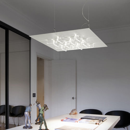Luminaria suspendida - CRISTALLI 2051-S/50 - BRAGA F.LLI s.n.c. - LED / cuadrada / de metal
