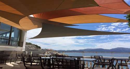 Toldo vela para el sector profesional - Atelier Aude Cayatte - triangular / rectangular / de tejido
