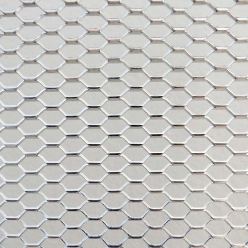 Malla metálica arquitectónica - Actis Furio - de malla hexagonal / expandida / plateada
