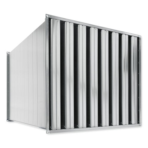 Silenciador de orificios de ventilación de chapa - XSA  - TROX - de acero / aluminio