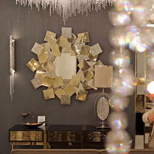 Espejo de pared - MONDRIAN - Ccastro Lighting - de diseño original / de latón / dorado