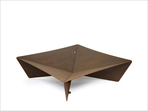 Brasero de jardín de leña - fluxus.grande - keilbach design and products - de acero / cuadrado / roya