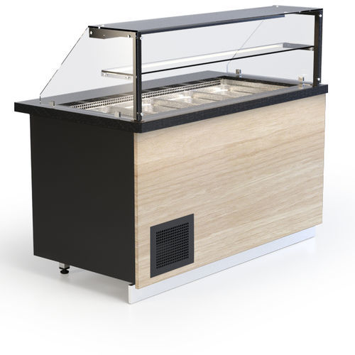 Vitrina refrigerada mostrador - GASTROLINE PREMIUM - IGLOO - para comercio / de acero inoxidable / con puerta abatible