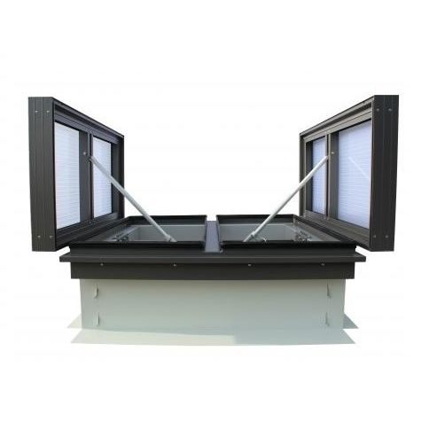 Trampilla de ventilación aluminio - VENTURI XXL - AIRSUN - de policarbonato / para techado