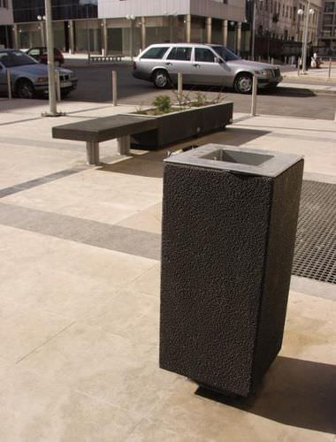 Cubo de basura público - CITIZEN - Amop Synergies - de acero inoxidable