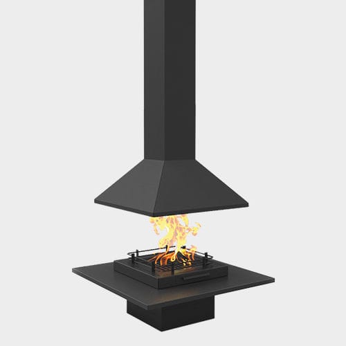 Chimenea de leña - VULCANO - TRAFORART - gas / de bioetanol / contemporánea