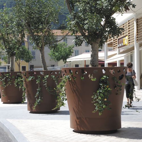 macetero para plantas grandes de acero COR-TEN® - CYRIA | mobilier urbain