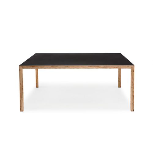 Mesa contemporánea - Established and sons - de madera / de Corian® / con base de madera