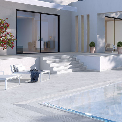 Baldosa para piscina - WHITE STONE - Gresmanc - para playa de piscina