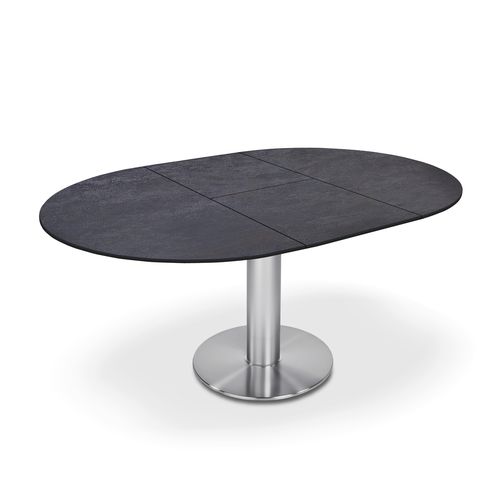 Mesa de comedor contemporánea - P4510/E LINDA - Ronald Schmitt Design - de vidrio / de metal lacado / de cerámica