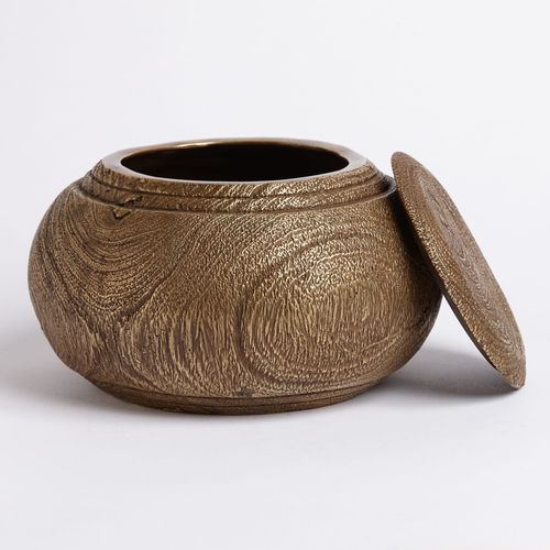 Caja de almacenamiento de bronce - DUNE - Aguirre Design - con tapa