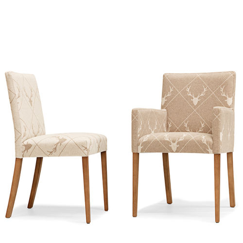 Silla de comedor contemporánea - CORNELIA - MANUEL LARRAGA - tapizada