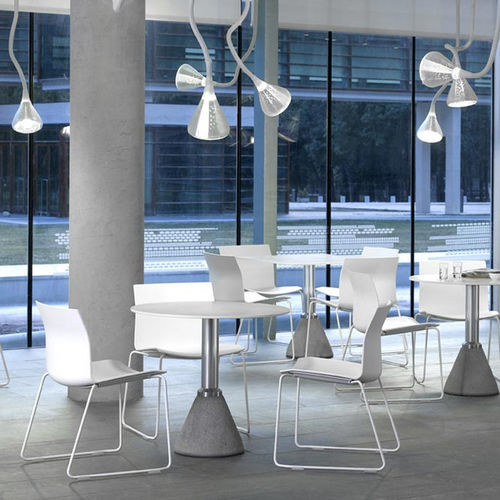 Silla de visita contemporánea - TRAZO - Dynamobel - de interior / de tejido / de metal