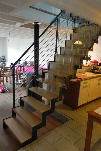 Escalera en U - IBISCO C - New Living srl - estructura de acero / con