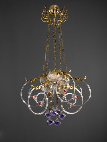 Lámpara araña contemporánea - GALAXY LUMINIA - LASVIT - de vidrio / de incandescencia