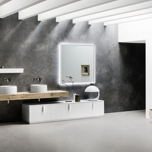 Espejo para baño de pared - NAIKE - ARBI - con luz LED / contemporáneo