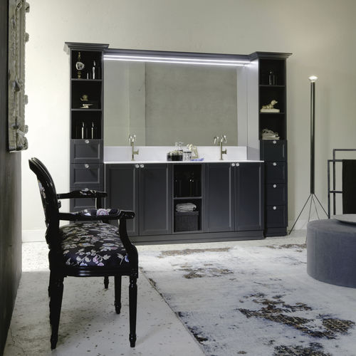 Mueble de lavabo doble - DM18 / DM22 / DM25 - COMPAB - de pie / de madera / clásico