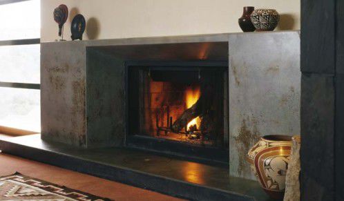 Revestimiento de chimenea contemporáneo - BALIAN BETON Atelier - de