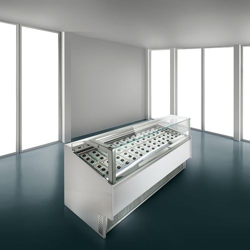 Vitrina refrigerada mostrador - TWIN - Frigomeccanica - para comercio / de acero inoxidable / con puerta