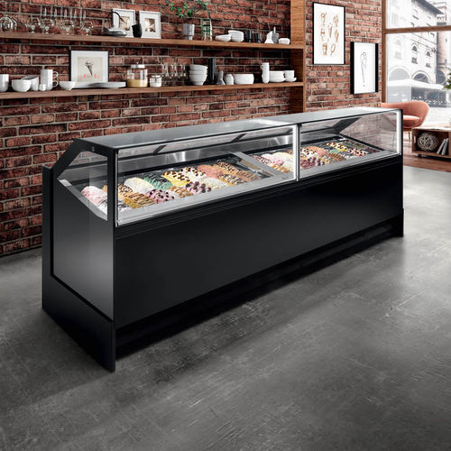 Vitrina refrigerada mostrador - ALBA SQUARED - Frigomeccanica - para comercio / de acero inoxidable / con puerta