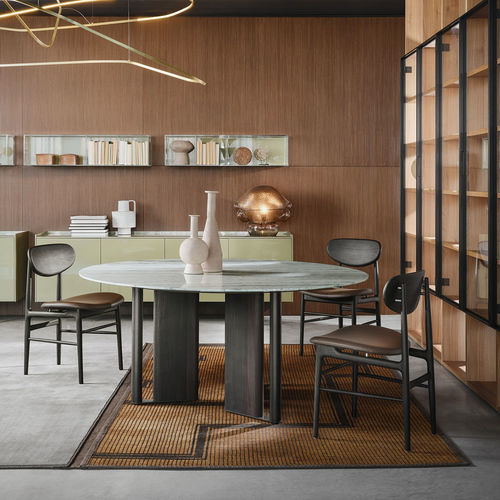 Mesa contemporánea - IN-BETWEEN - LEMA Home - de roble / de gres porcelánico / de mármol