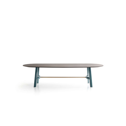 Mesa de comedor contemporánea - AUGUST - LEMA Home - madera / de mármol / con base de madera