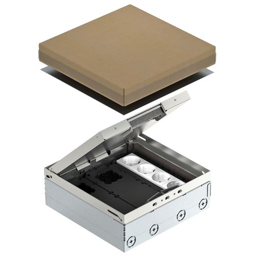 Caja eléctrica para suelo - UDHOME9 - OBO Bettermann - para tomas de