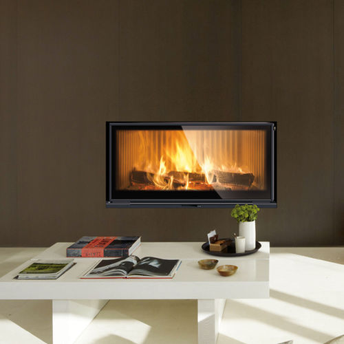 Chimenea de leña - STILKAMIN XL - HERGÓM - contemporánea / hogar