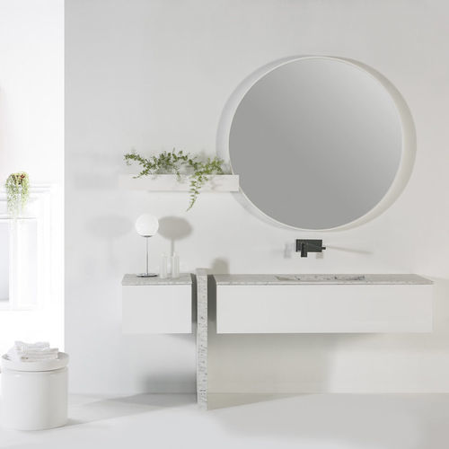 Mueble de lavabo suspendido - DOLOM - Naxani - MDF / de mármol / contemporáneo