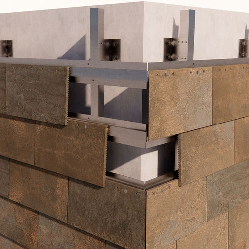 Sistema de fachada de cerámica - RUSTIKOTTA CLASSIC - Tempio - de aluminio / acústico / resistente a las intemperies