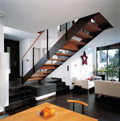 Escalera recta - LOFT : 5233 - Créateur d'escaliers Treppenmeister - con peldaños de madera / con estructura de madera / contemporánea