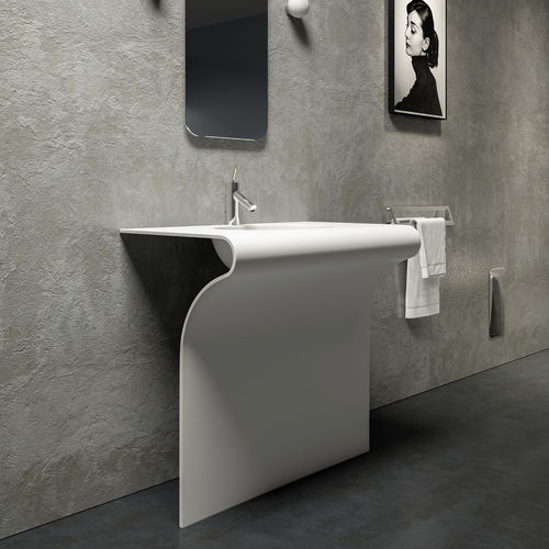 Lavabo con base - SEDICI  - Componendo - de mineral compuesto / a medida / personalizable