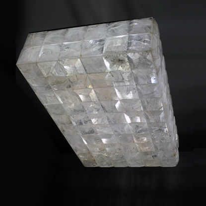 Plafón contemporáneo - HERA - Atelier-alain-ellouz - rectangular / de cristal / LED