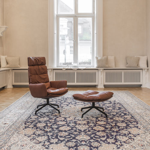 Otomana contemporánea - ARVA LOUNGE - KFF - de cuero / cuadrada / tapizada