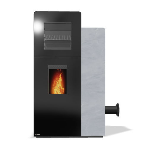 Estufa de pellets - DOMO BACK - Rika - 0 - 5 kW / 5 kW...10 kW / de suelo
