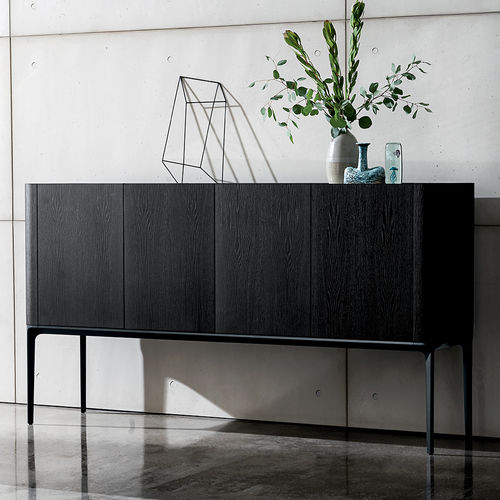 Aparador contemporáneo - MADIAS SLIM 4 - Sovet Italia - de roble / de nogal / de wengué