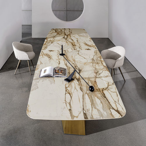 Mesa de comedor contemporánea - GranDeod MAXI - Sovet Italia - de madera / de vidrio / de cerámica