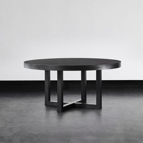 Mesa de comedor contemporánea - CECILIA II - XVL HOME COLLECTION - de madera / con base de madera / redonda