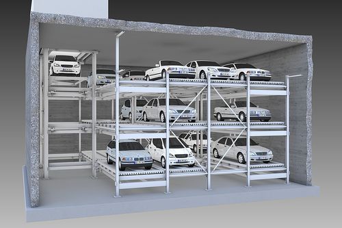 Sistema de aparcamiento con plataforma - MASTERVARIO F3 - KLAUS Multiparking GmbH - ascensor