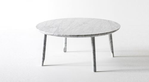 Mesa de centro contemporánea - BALLERINA - Marsotto - de mármol / redonda / para uso residencial