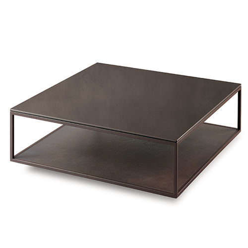Mesa de centro contemporánea - OM - MOBLIBERICA - de cerámica / con base metálica / rectangular