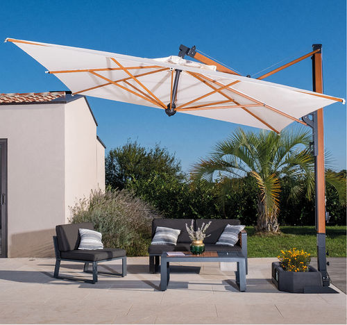 Sombrilla cuadrada - Galileo Wood - Scolaro - inclinable / orientable / lateral