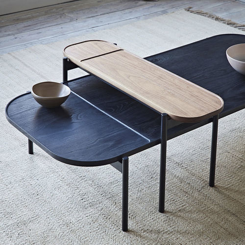 Mesita auxiliar contemporánea - RILEY - Dare Studio - de roble / de nogal americano / de madera tintada