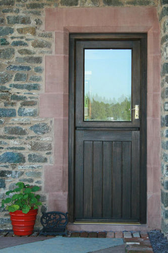 Puerta de entrada - FERMETTE - Broadleaf Timber - de roble / abatible / semividriada