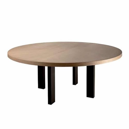 Mesa de comedor contemporánea - Luna - PH Collection - de madera / con base de acero / redonda