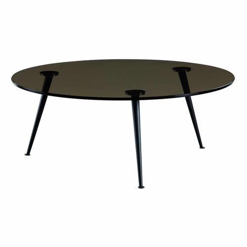 Mesa nido contemporánea - Venus - PH Collection - de vidrio ahumado / con base de acero / redonda