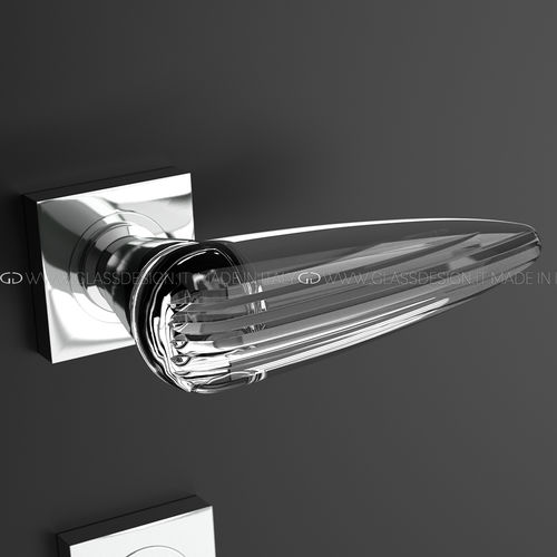 Tirador de puerta - Oka Home - GLASS DESIGN Srl - de latón / de cristal / contemporáneo
