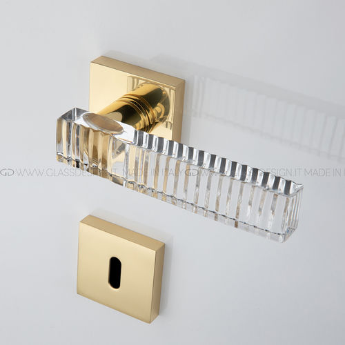 Tirador de puerta - Kos Home - GLASS DESIGN Srl - de latón / de cristal / contemporáneo