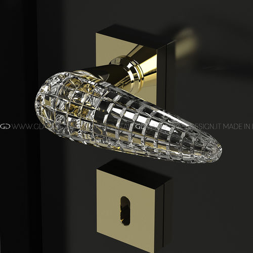 Tirador para puerta - Luxor Home - GLASS DESIGN Srl - de latón / de cristal / contemporáneo